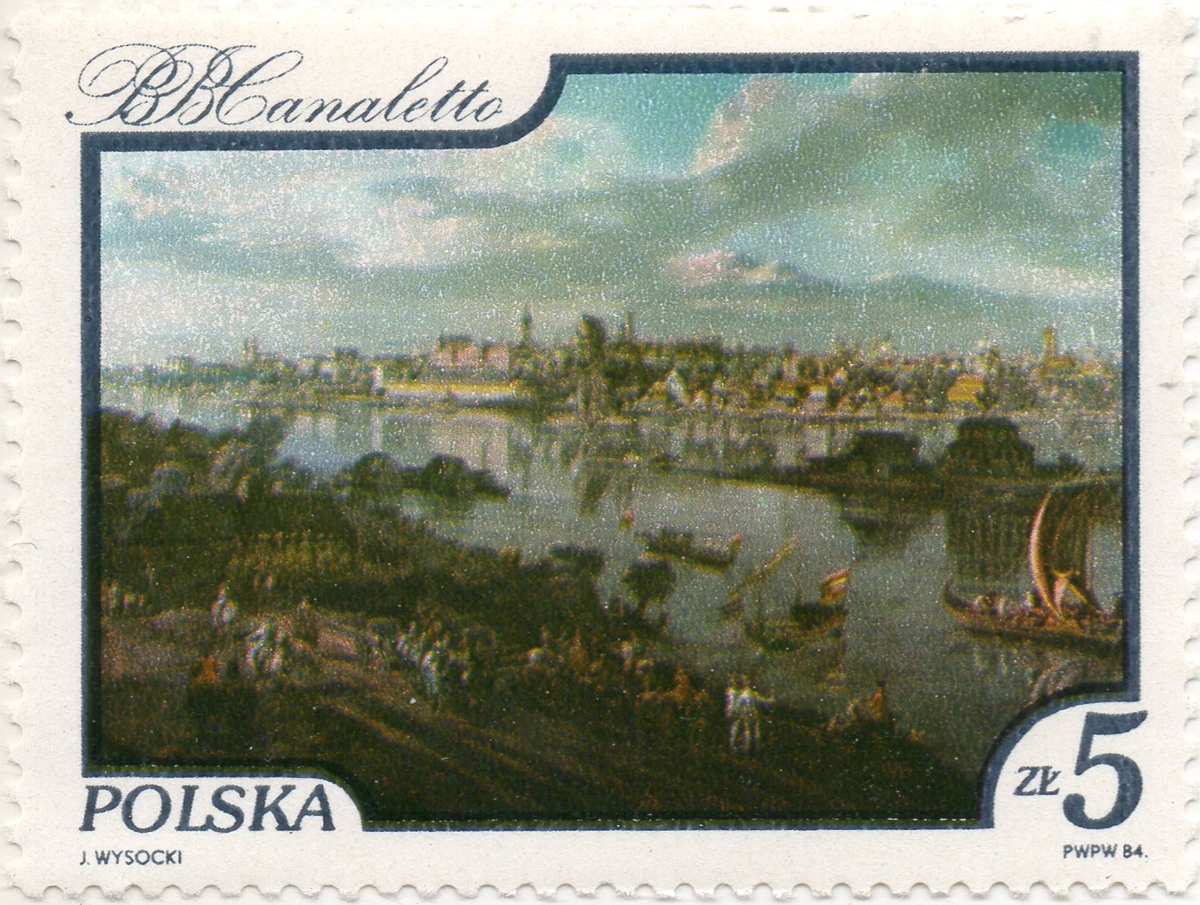 nft #1 General view of Warsaw from the Prague side Bernardo Bellotto Canaletto Poland 5 zl